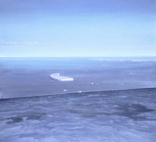 Iceberg and Iceshelf Anarctica Oil Paintings of Icebergs David Rosenthal Antarctic Artist